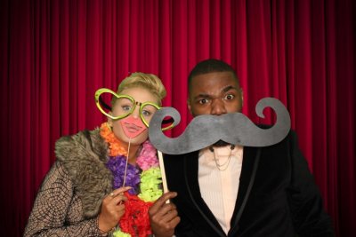 Black photo booth hire for weddings