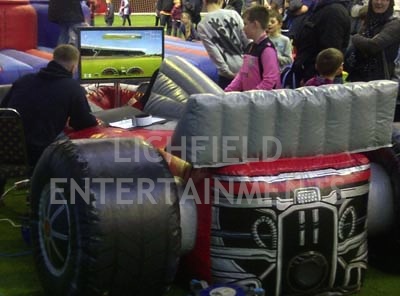 Inflatable F1 race simulator for hire. A great simulator for venues where access is an issue